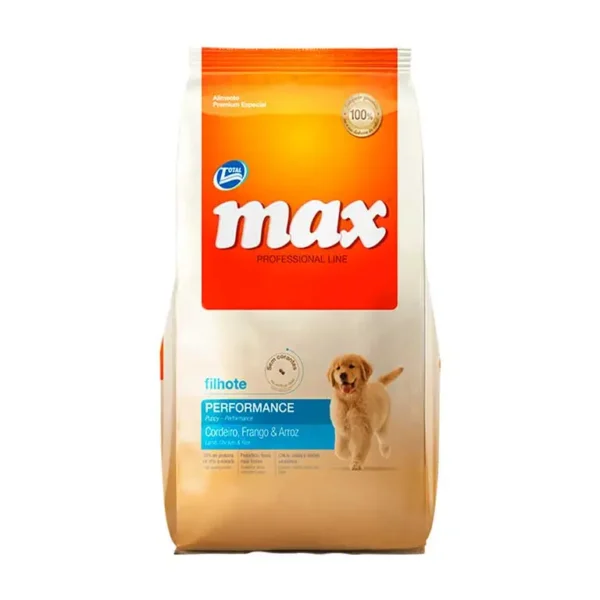 max professional line cachorro perfomance pollo arroz