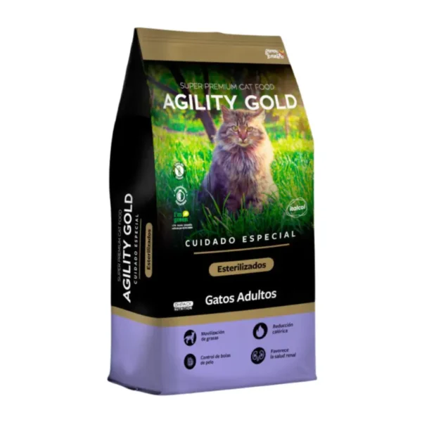 agility gold gatos adultos esterilizados