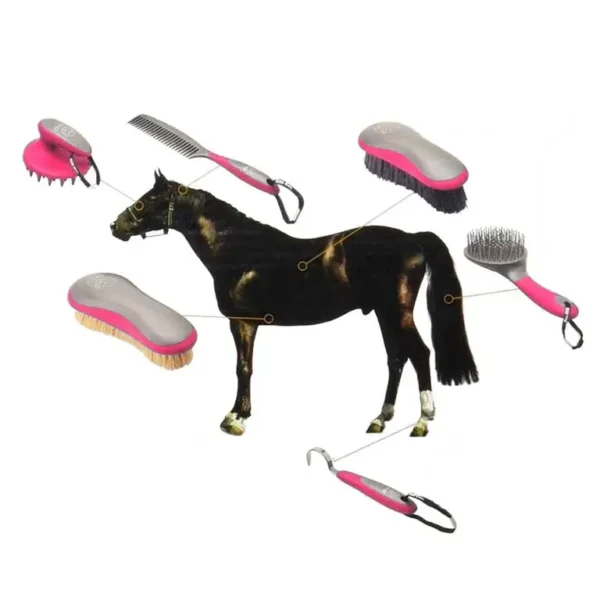 oster kit de aseo equinos rosado 3